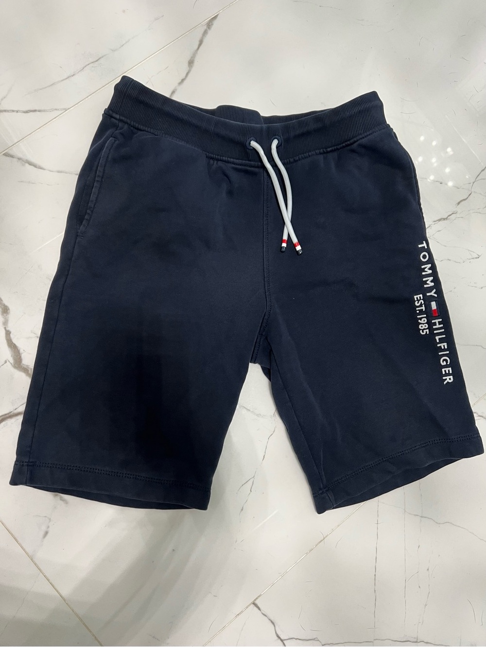Tommy Hilfiger navy sweat shorts, size XL (16–18).